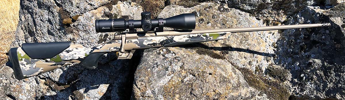 Browning’s X-Bolt 2 Speed bolt action rifle holds a redesigned receiver and bolt and a lightweight, fluted 24-inch barrel with radial muzzle brake on nonstandard M13x0.75 threads. The 1:7.5 rifling twist easily stabilized all test bullets.